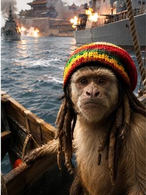 JAHMUNKEY VS CHINA🇨🇳 #china #rasta #monkey #greatwall #funny 