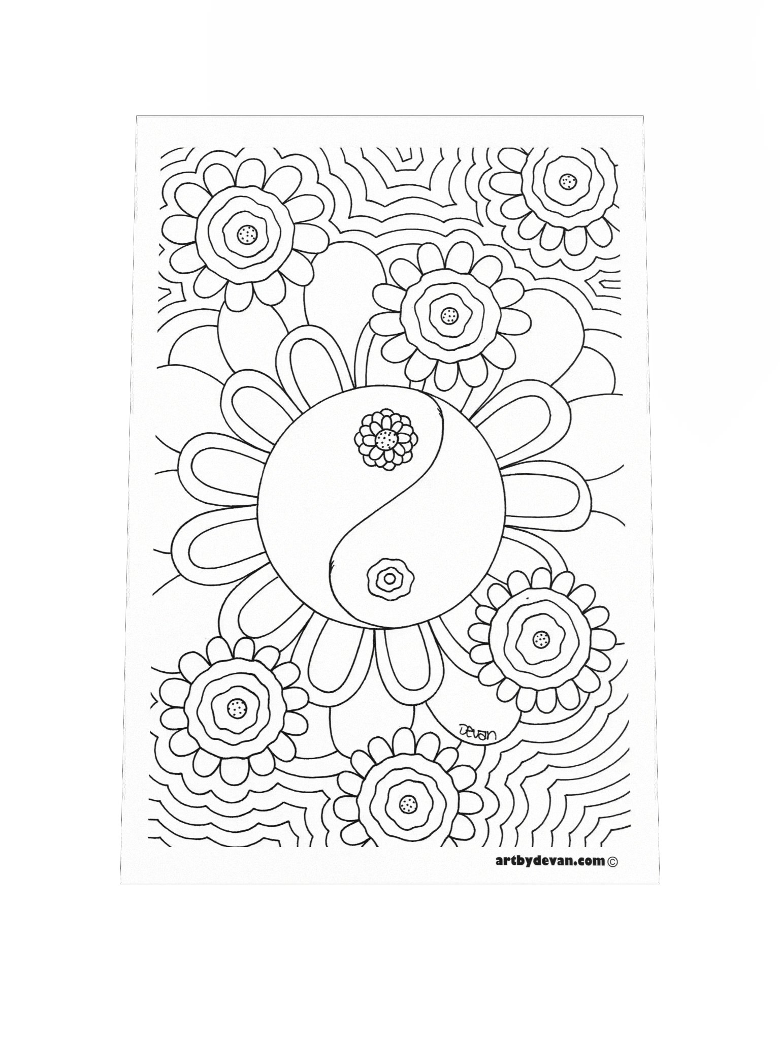 Color Your Own Art: Yin & Yang product image (1)