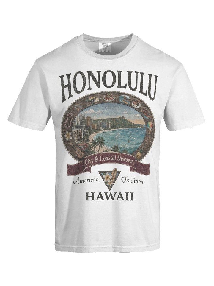 Vintage Honolulu Shirt, Hawaii Graphic Tee, Comfort Colors 1717 Island Travel Souvenir T-Shirt product image (28)