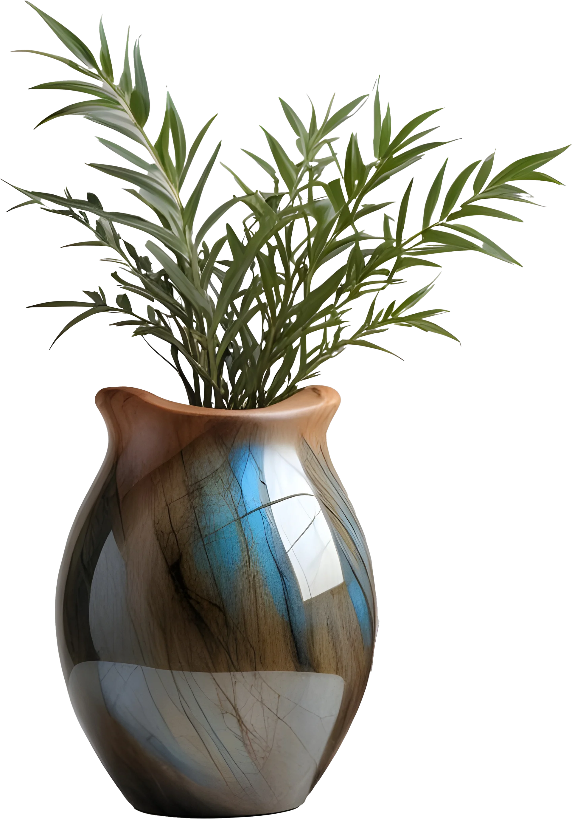 Celestial Grace – Boho Vase with plant PNG product image (1)