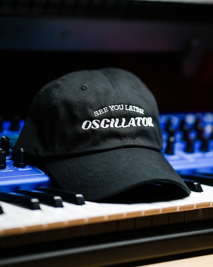 "See You Later Oscillator" Embroidered Dad Hat | Analog Synth Apparel product image (1)
