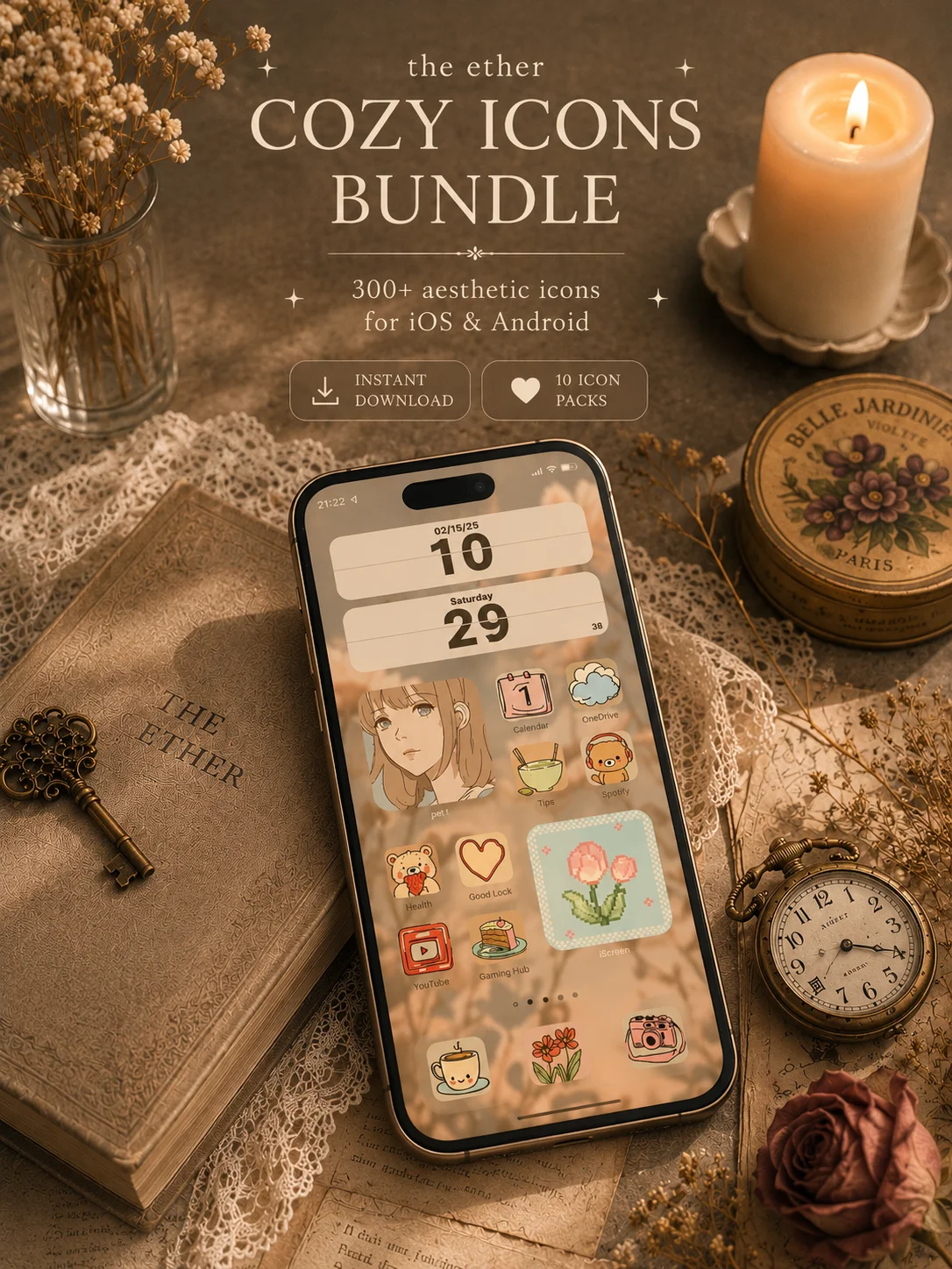 Icon Collection ✦ 10 Aesthetic Icon Packs | Digital Download product image (1)