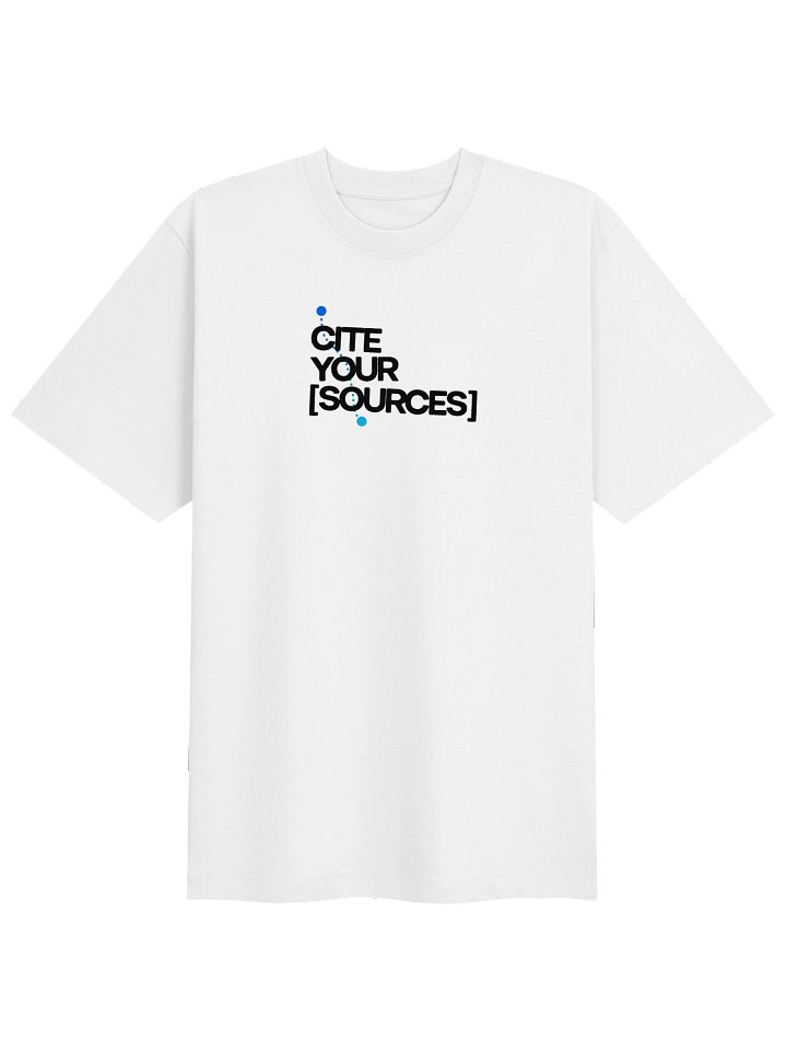The "Cite Your Sources" Oversized Tee (in the Light) product image (1)
