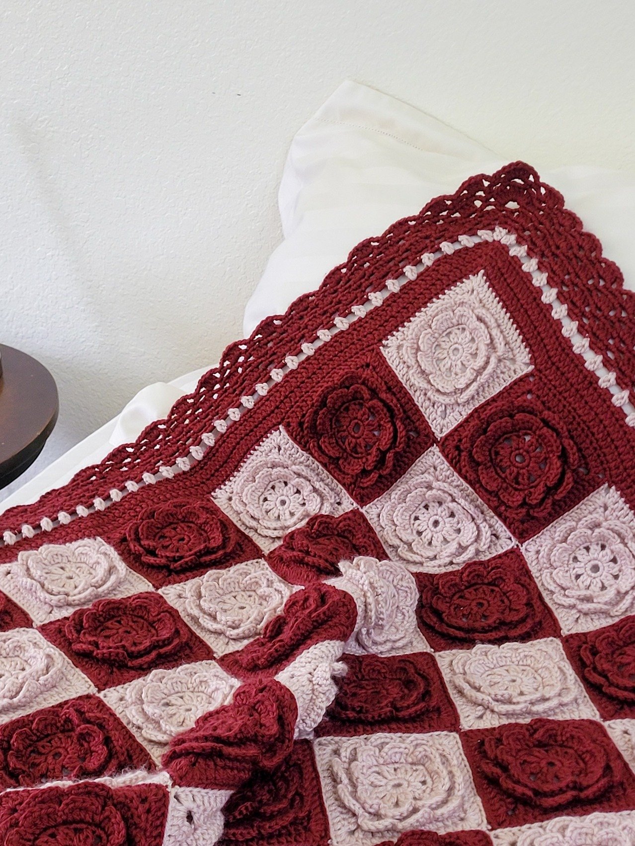 Checkered Rose Blanket Crochet Pattern product image (9)