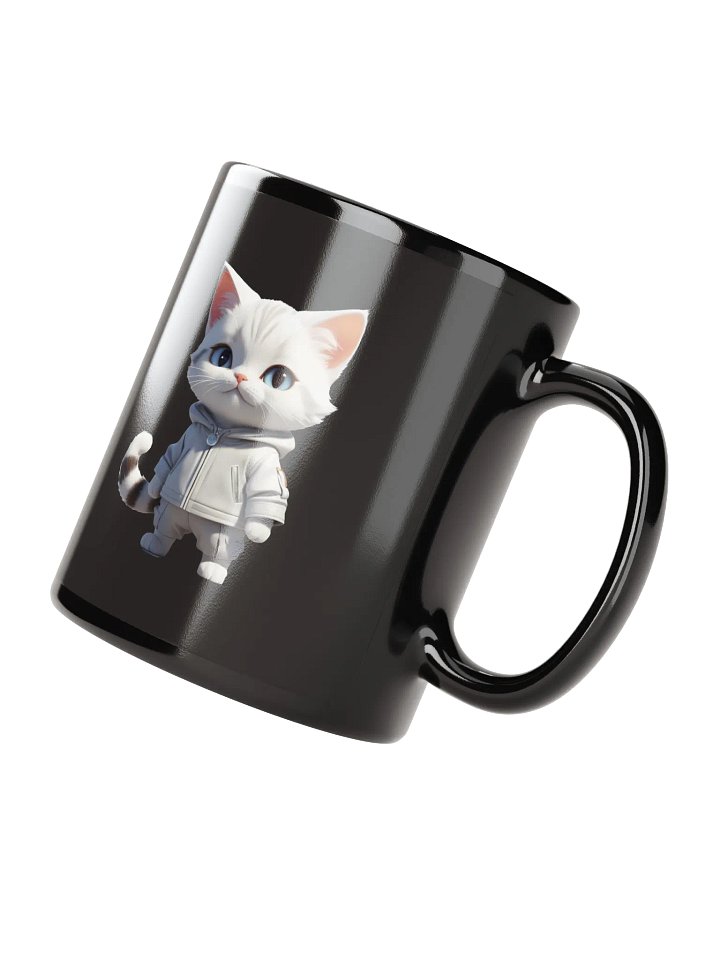 Cute Cartoon Kitty Black Mug product image (2)