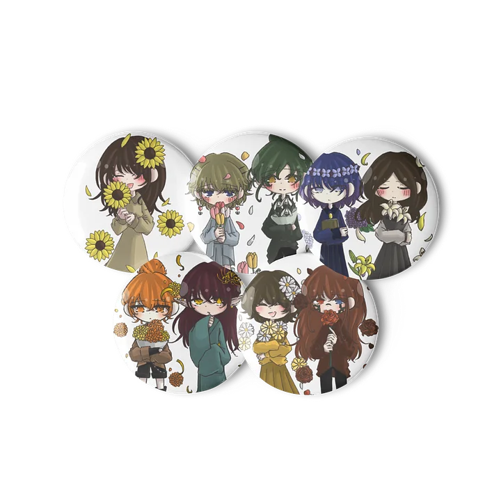 Flower Girls Pin Badges フラワーガールズ缶バッジ product image (3)
