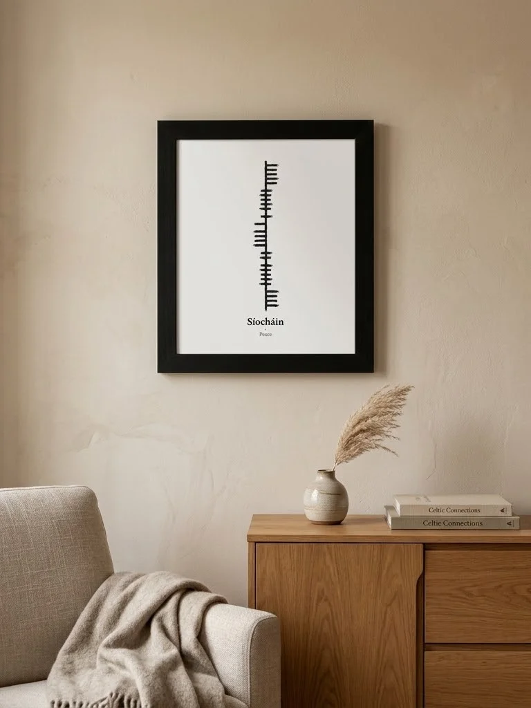 Síocháin – Celtic Peace Ogham Framed Art Print product image (33)