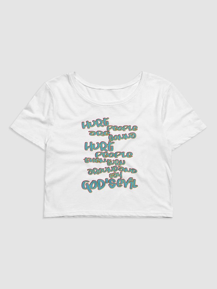 Hurt People - Blue Graffiti - Bella+Canvas Women's Crop Tee product image (2)
