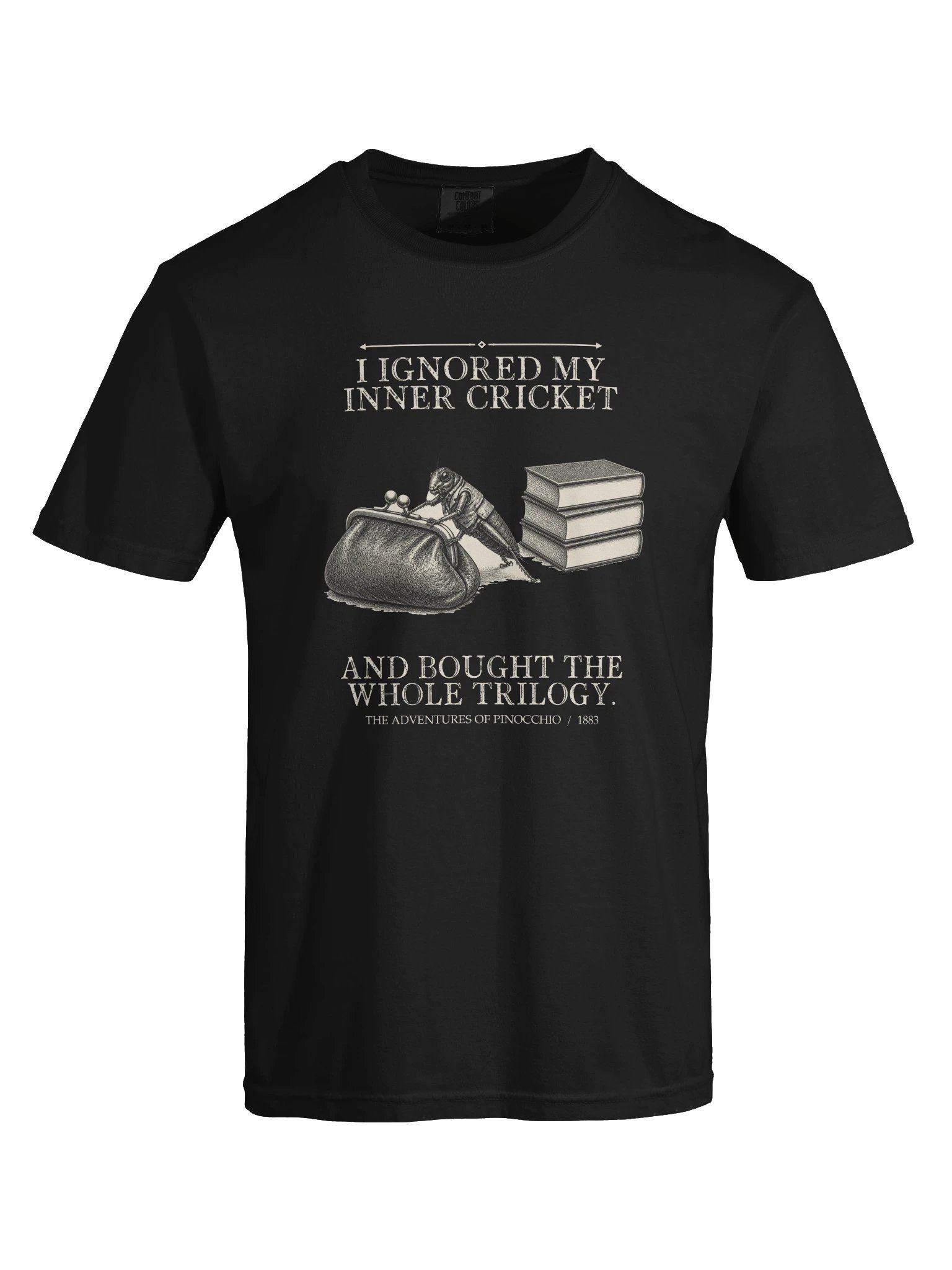 Ignored Inner Cricket Bought Whole Trilogy -- The Adventures of Pinocchio Tee (Dark) product image (25)