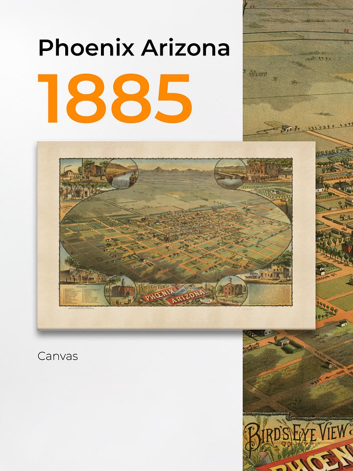 Phoenix Arizona 1885 (Canvas Print) product image (1)