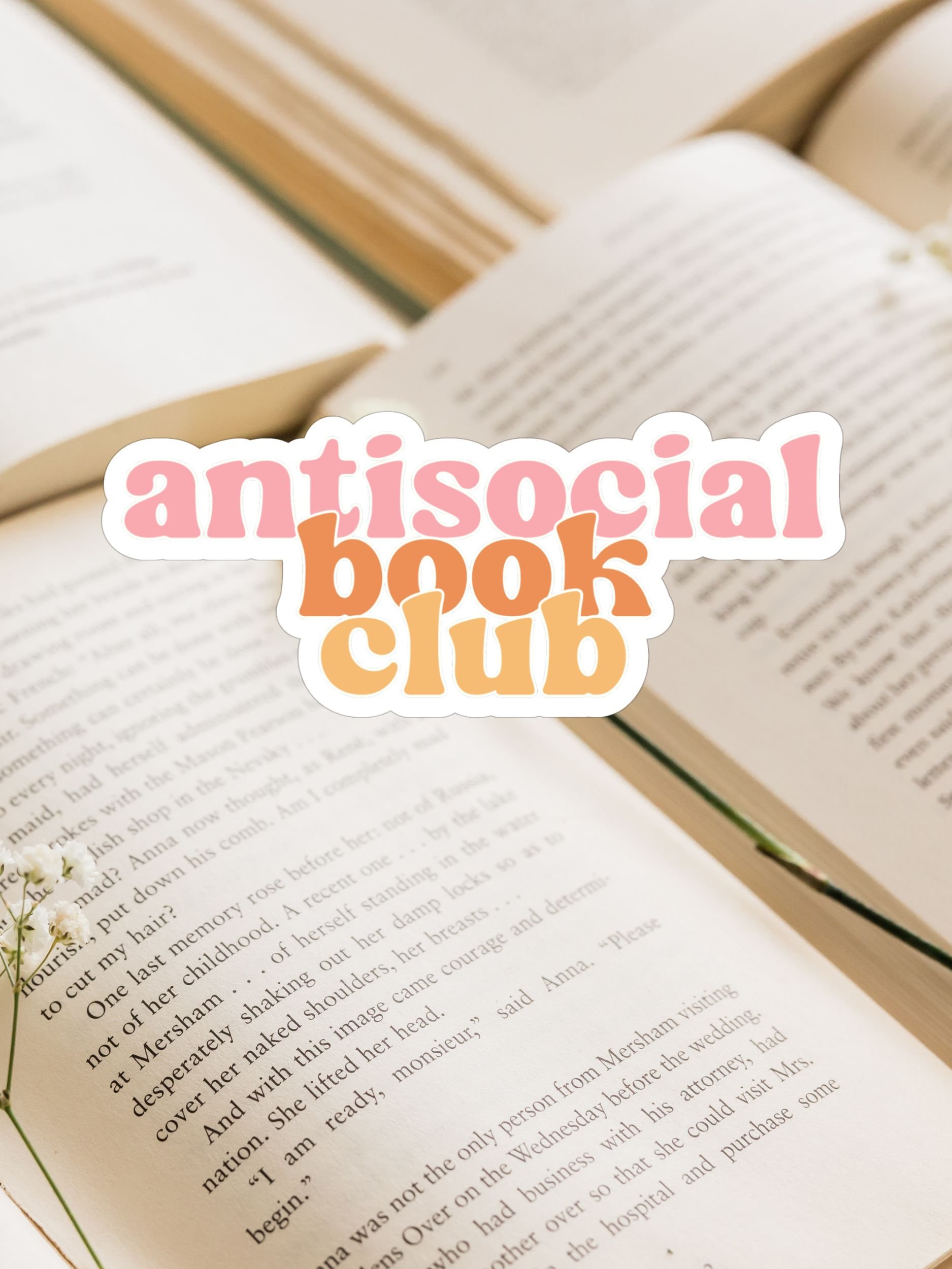 Antisocial Book Club Sticker product image (1)