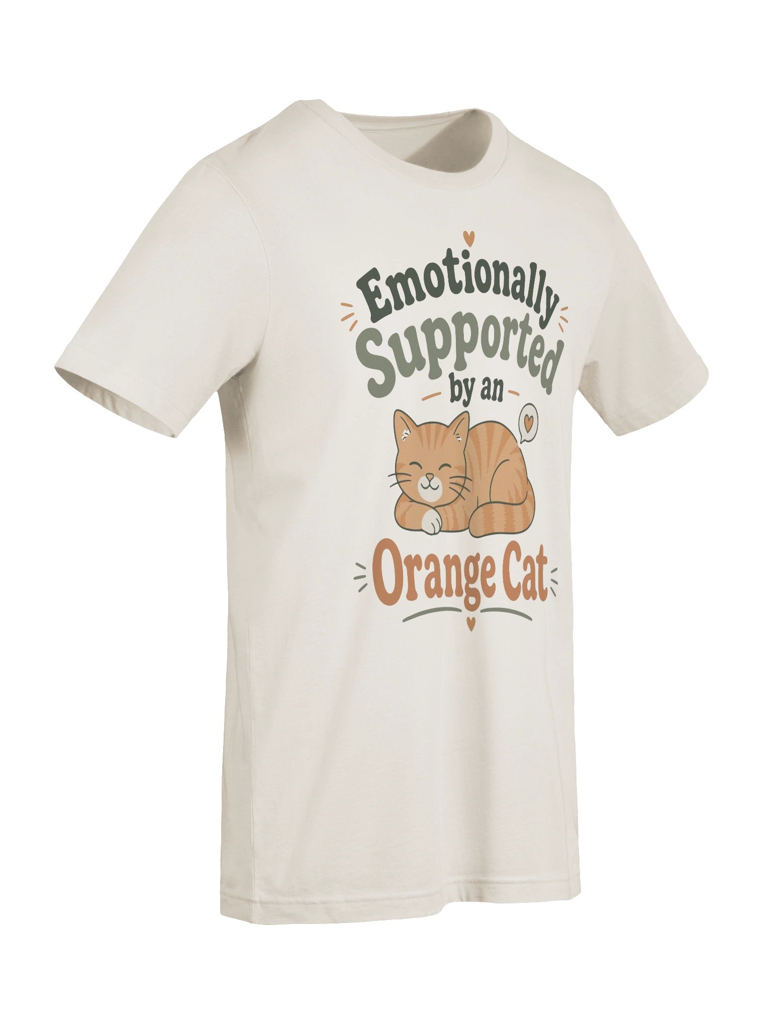Emotionally Supported by an Orange Cat T-Shirt | Funny Cat Lover Tee, Cute Orange Tabby Shirt, Pet Parent Gift product image (8)