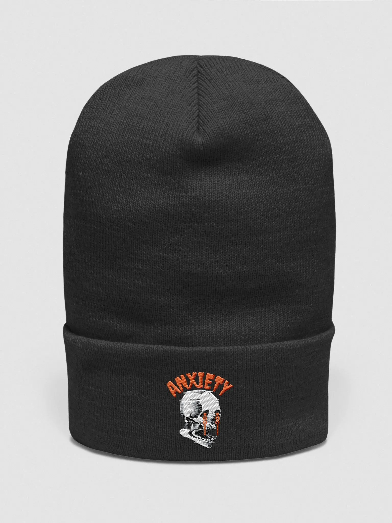 Anxiety embroidered beanie product image (2)