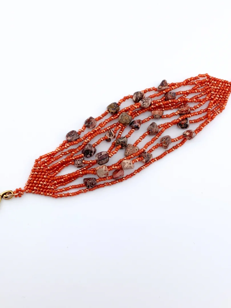 Leopard Skin Jasper Beaded Multi-strand Bracelet product image (3)