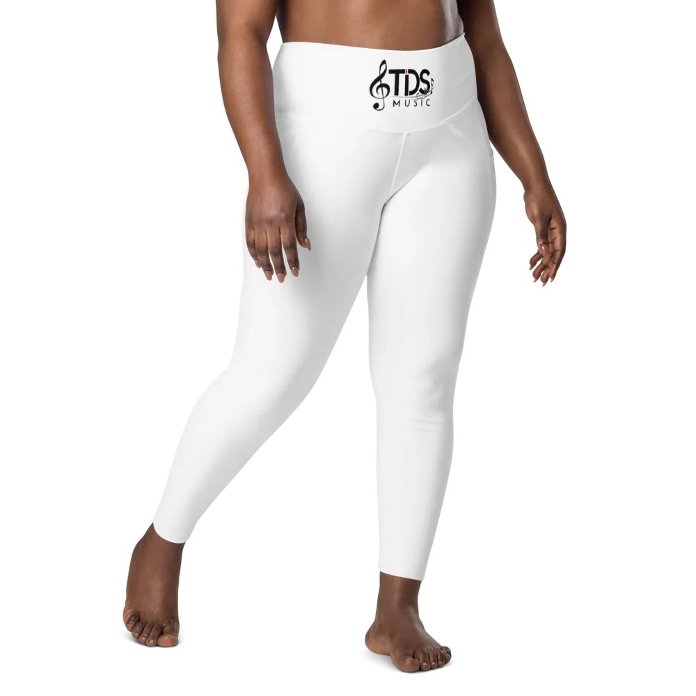 TDS Music High-Waisted Leggings with Pockets - White product image (8)