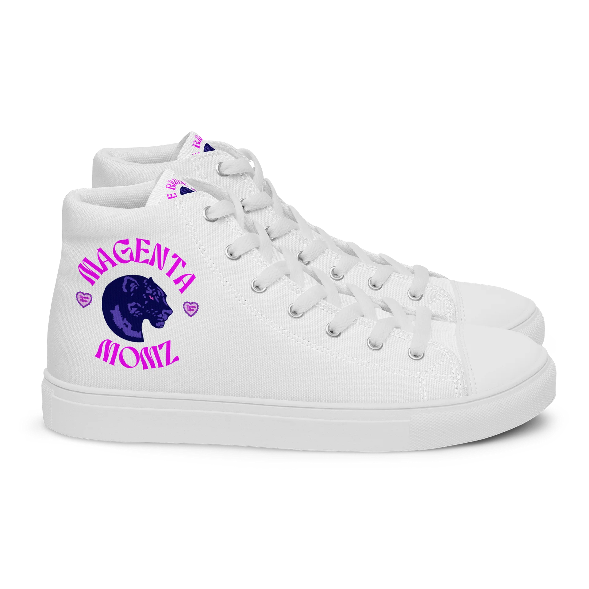 MAGENTA MOMZ PANTHER HEAD HI-TOP SNEAKERS product image (2)