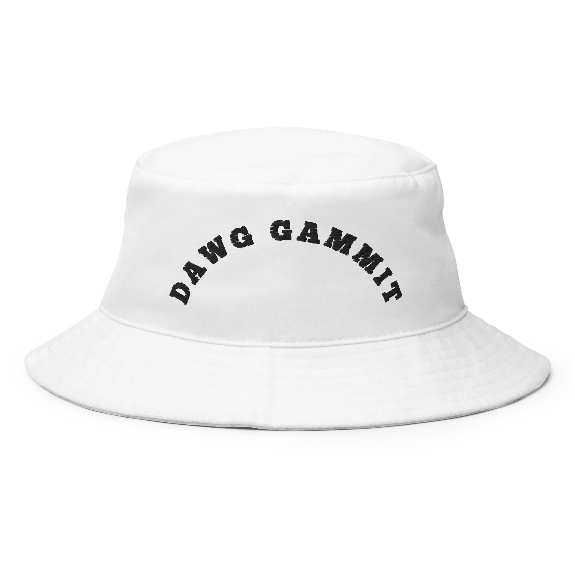 DAWG GAMMIT™ White Bucket Hat Embroidery product image (1)