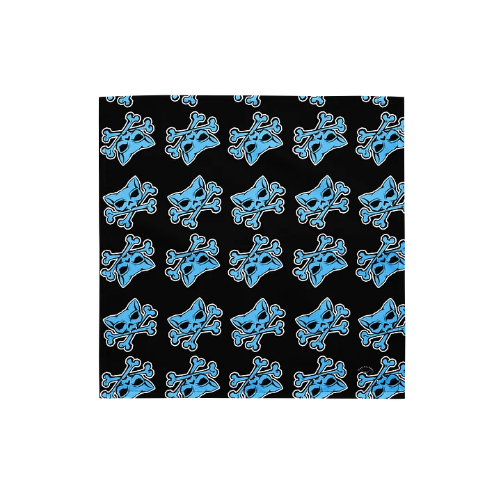 Blaque and Blue Kat Skull Bandana product image (1)