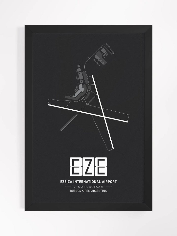 Framed Airport EZE Premium Map On Matt Paper product image (1)