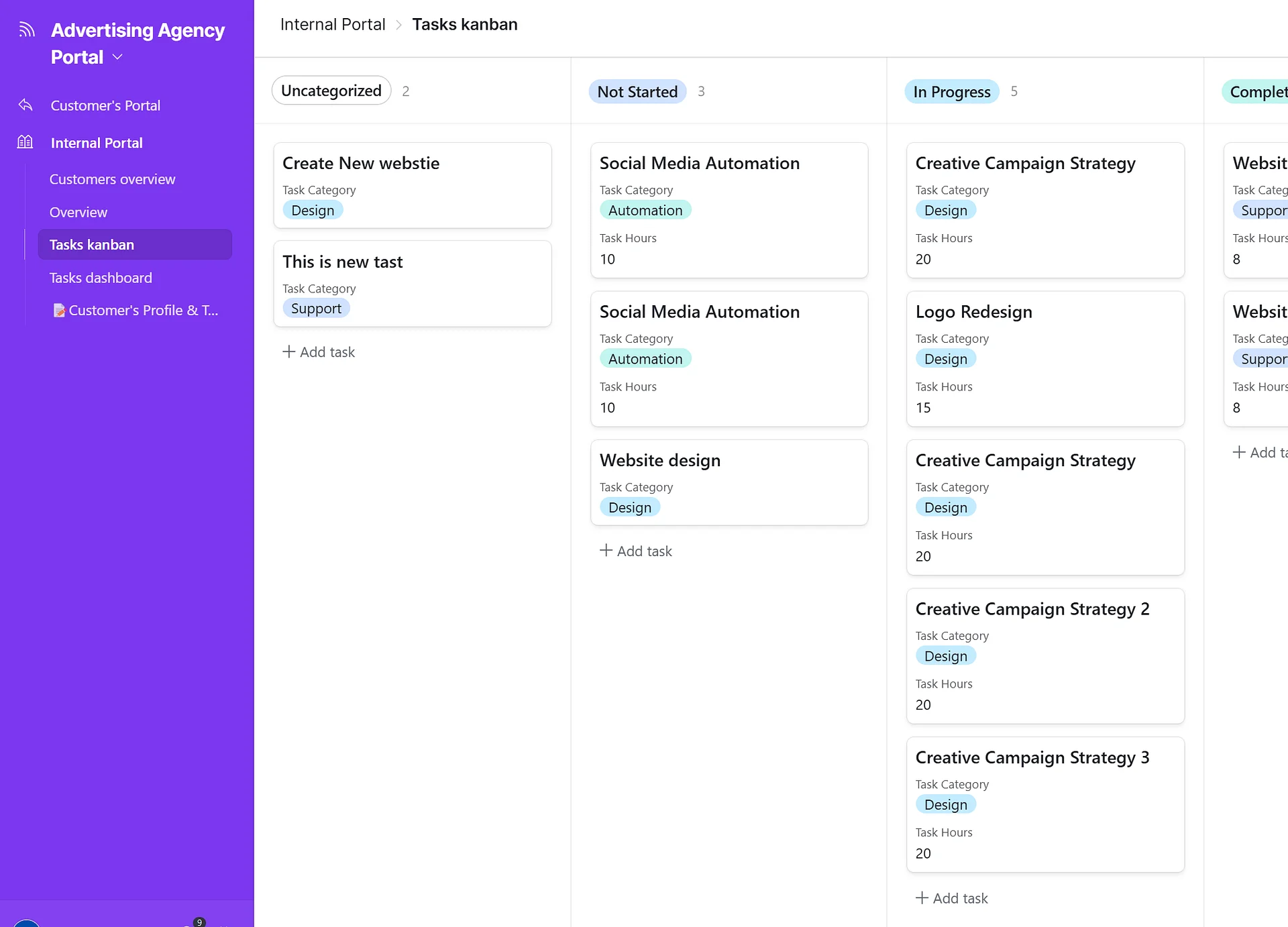 Agency Client Portal in Airtable - base & interfaces template product image (3)
