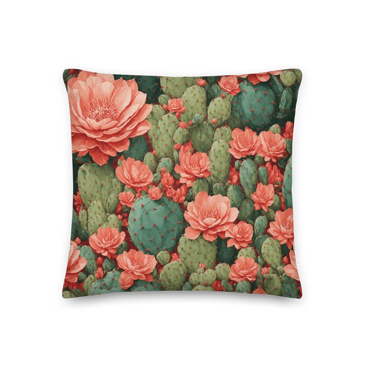 Blooming Cacti-Linen Feel All-Over Print Pillow product image (1)