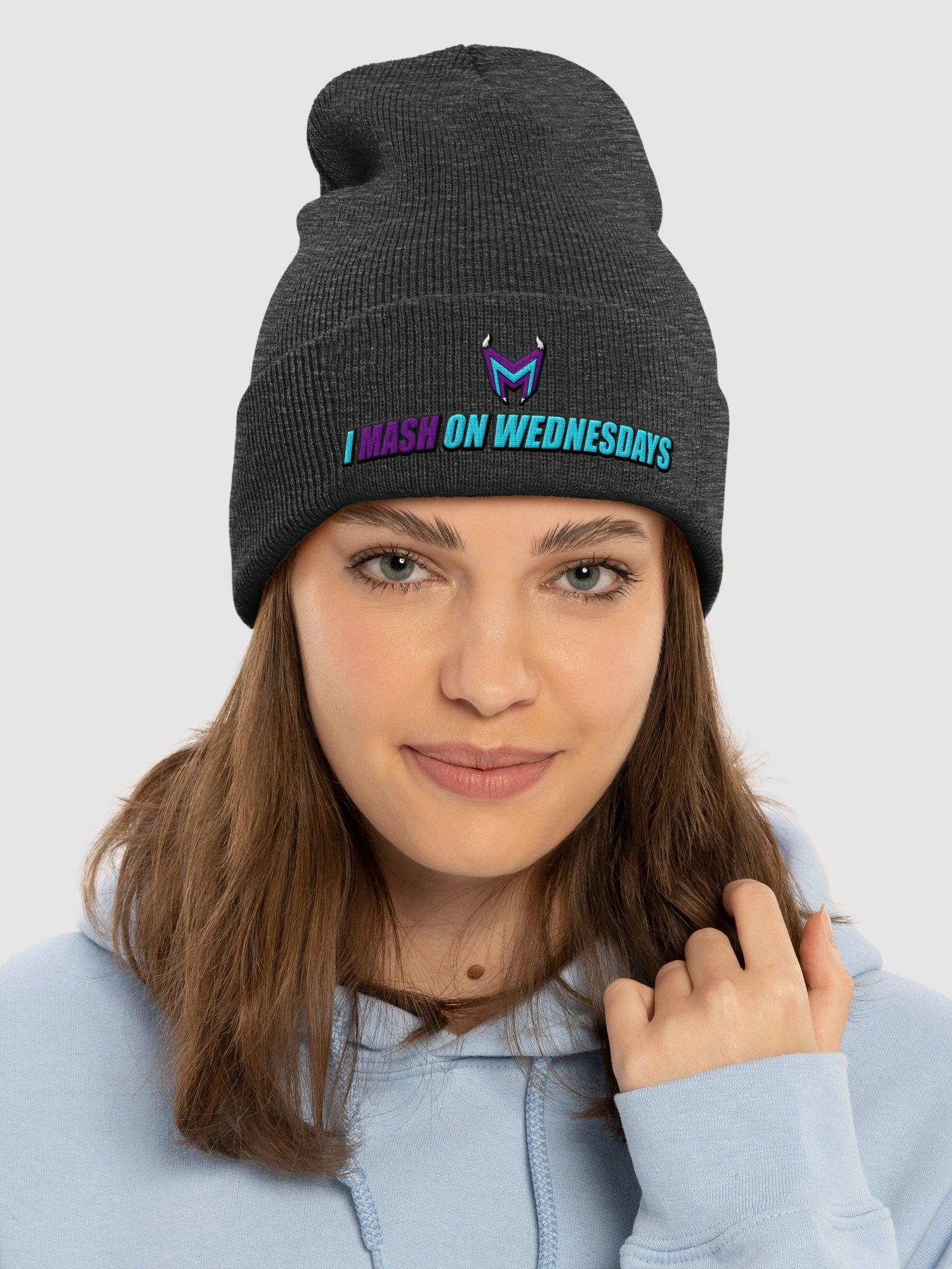 I Mash on Wednesdays Cuffed Beanie product image (17)