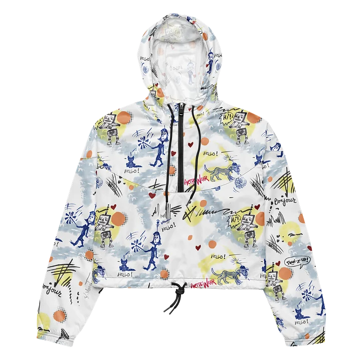 Women's Crop Windbreaker 'Hello Toon' product image (1)
