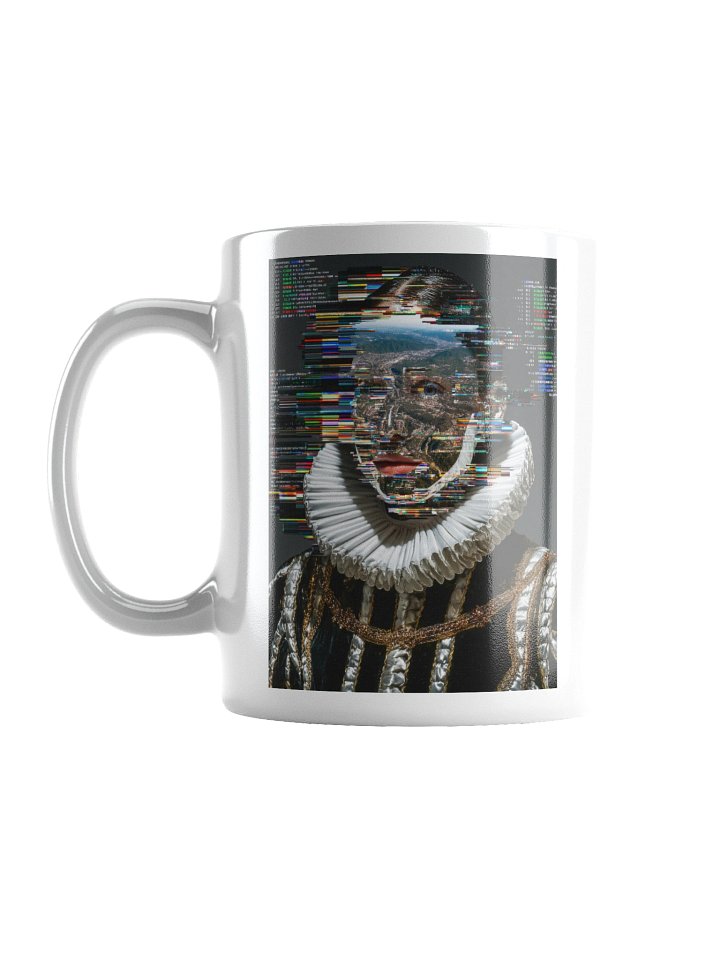 Coffee Mug Futuristic Cyberpunk Glitch Renaissance Portrait product image (1)