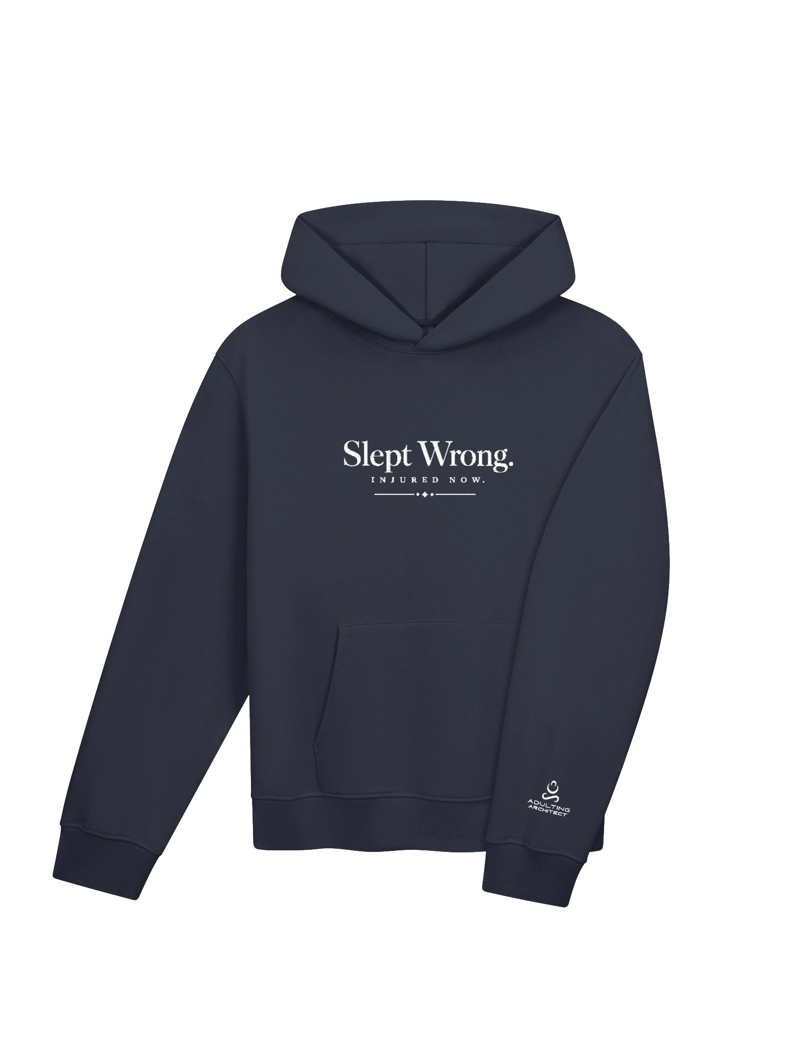 “Slept Wrong. Injured Now.” — Bella+Canvas Unisex Oversized Midweight Hoodie product image (4)