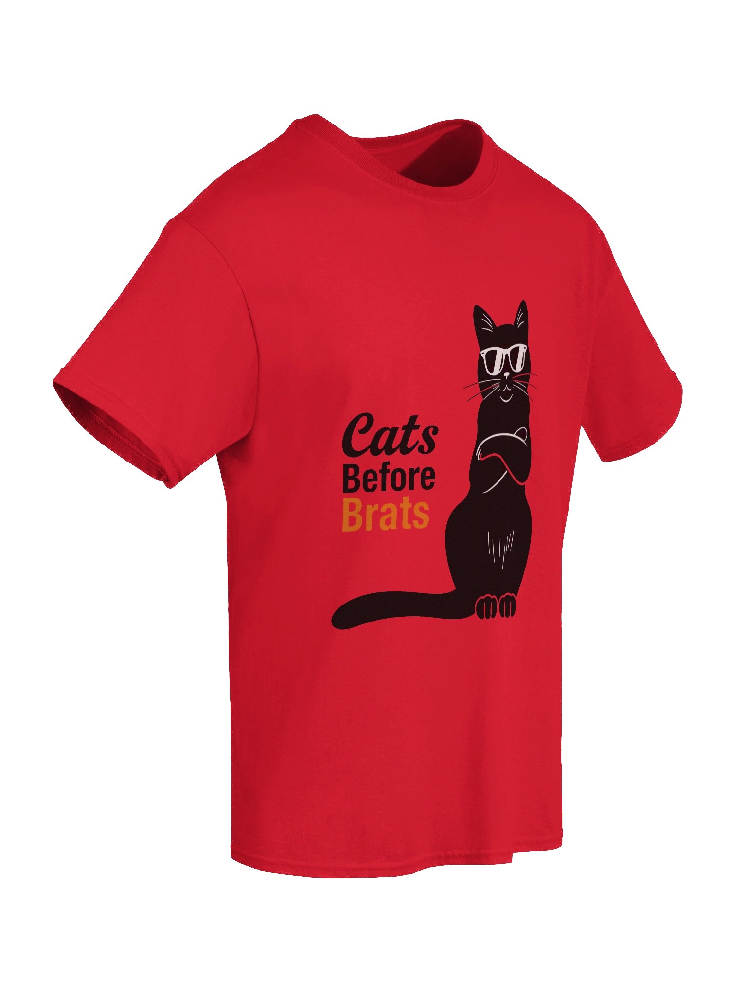 'Cats Before Brats' Sassy Cat T-Shirt - Cool Feline Attitude Tee product image (6)
