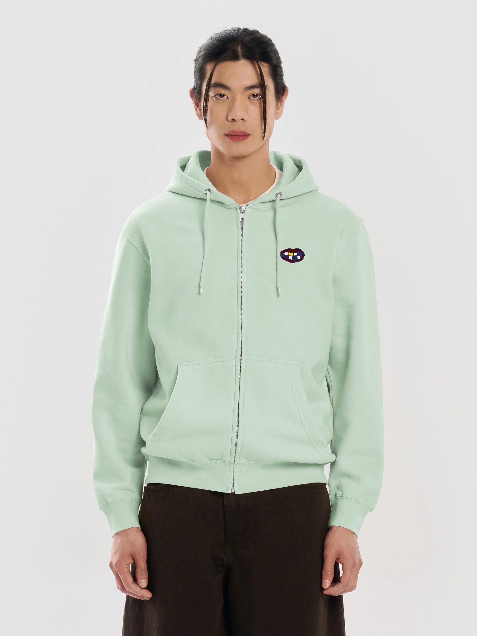 "teef" zipper hoodie (embroidered) product image (5)