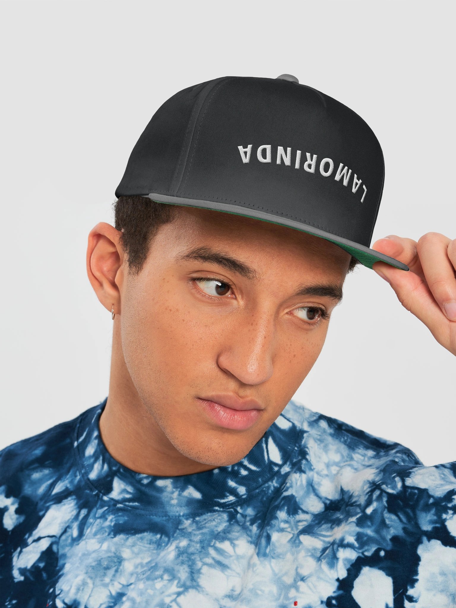 Upside Down Lamorinda Embroidered Snapback | Dark product image (2)