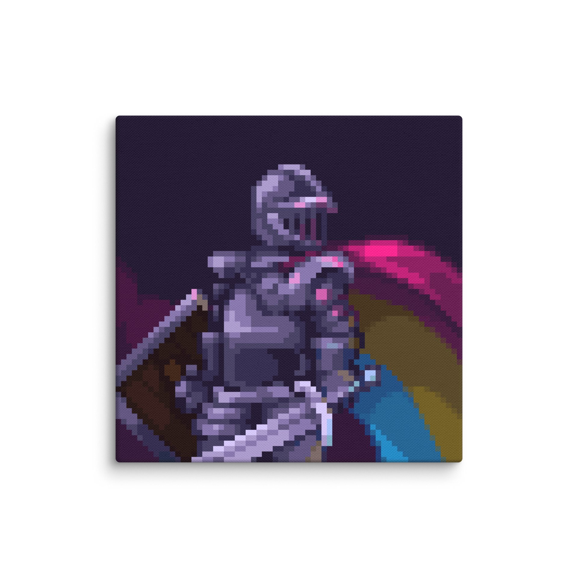Pansexual Knight Pixel Art Canvas Print product image (1)