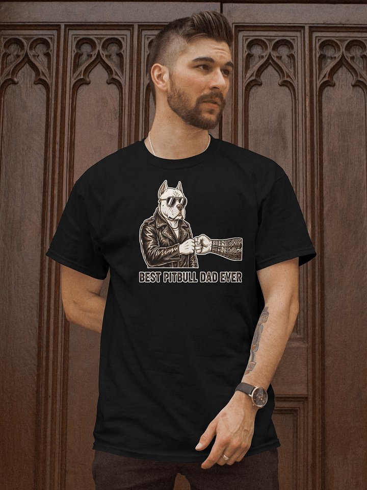 Best Pitbull Dad Fist Bump Tee product image (1)