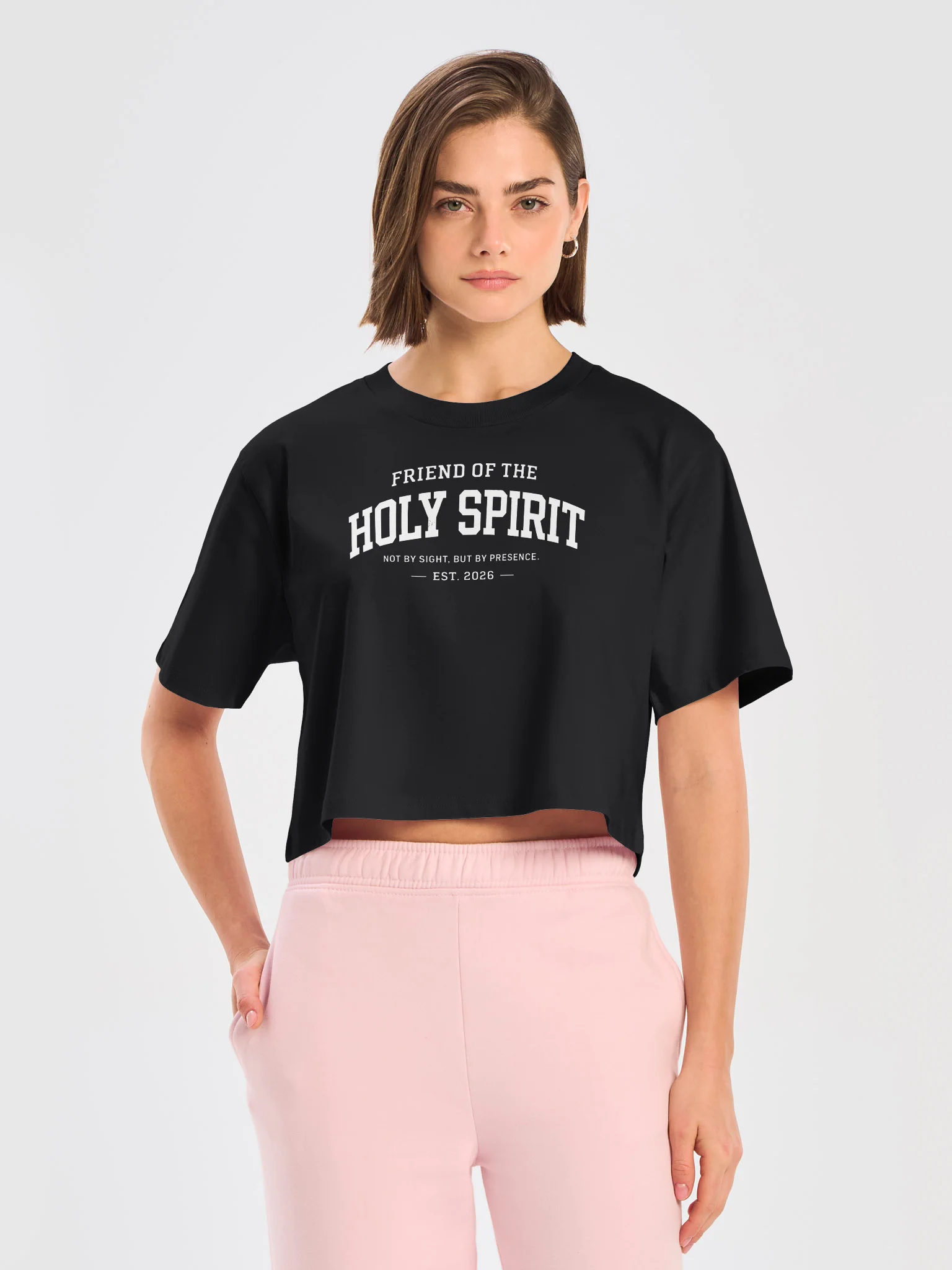 Friend of the Holy Spirit — Women’s Classic Crop Tee product image (5)