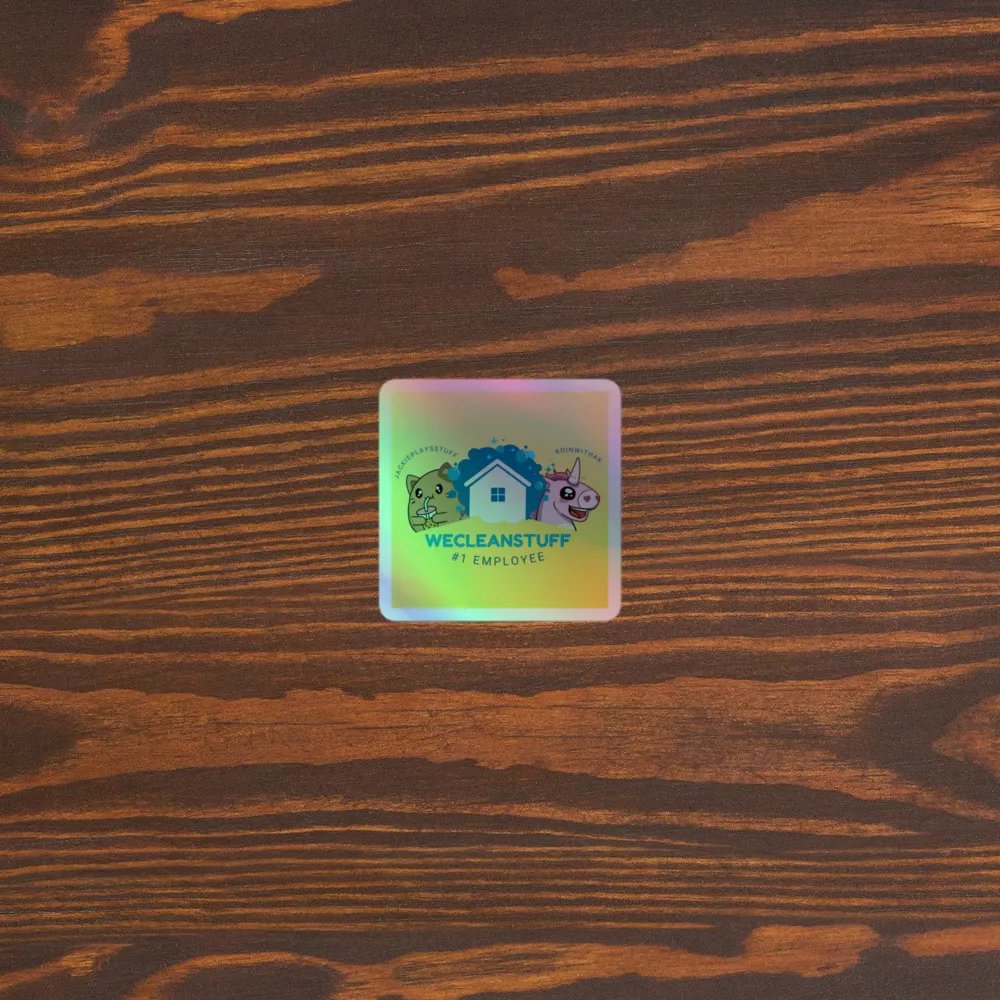 We Clean Stuff Holographic Sticker product image (5)
