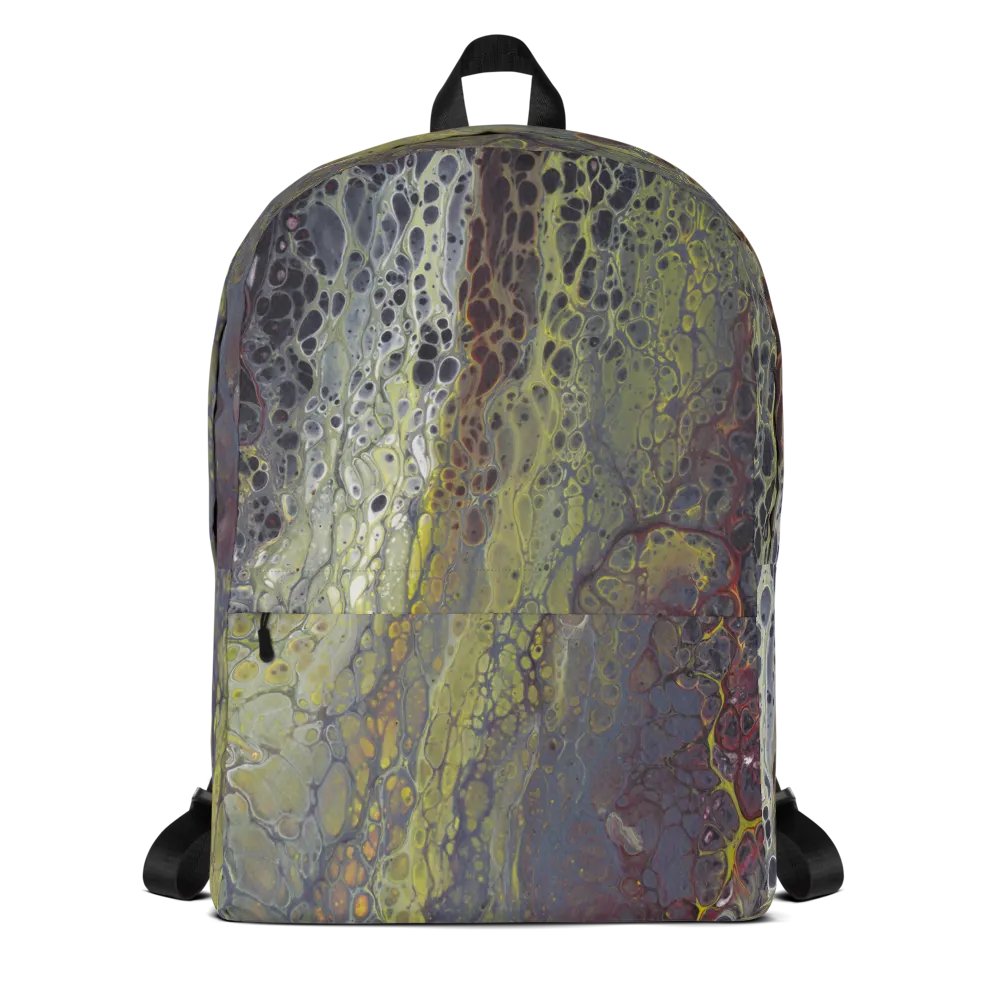 Amphibian - Acrylic Pour Print, Backpack product image (2)
