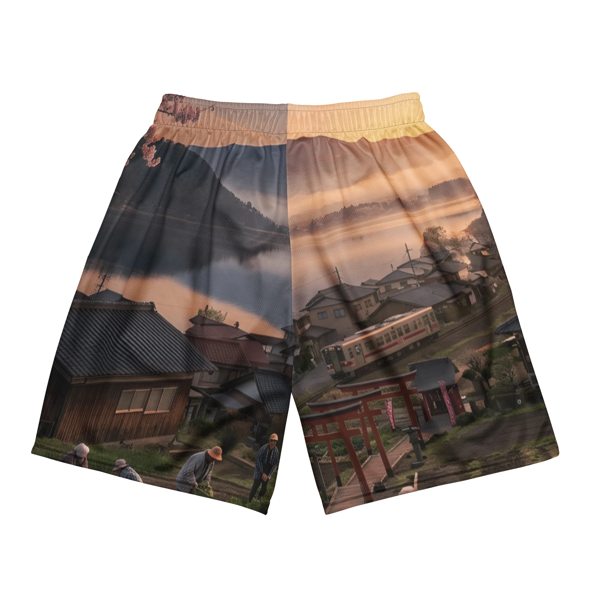 Mount Fuji Unisex Recycled Mesh Shorts | UPF 50+ Activewear product image (2)