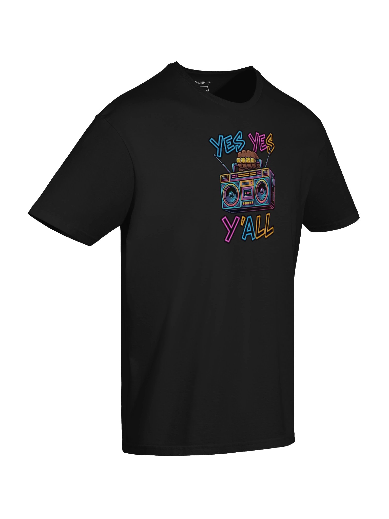 Yes Yes Y’all Boombox Hip Hop T-Shirt – Neon Graffiti Rap Tee product image (10)