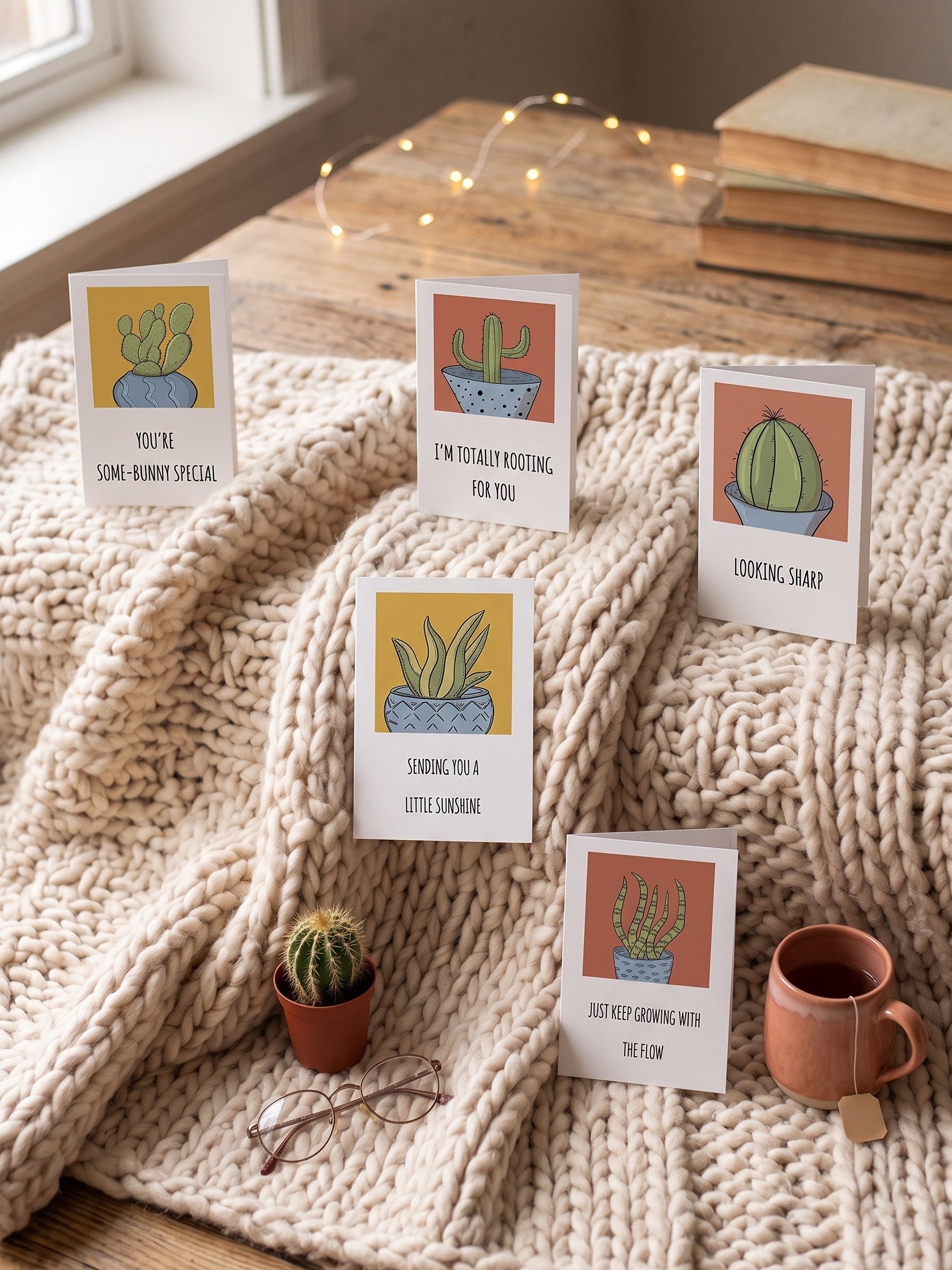 Houseplant Thank You Cards, 5-Card Succulent & Cactus Assortment product image (2)