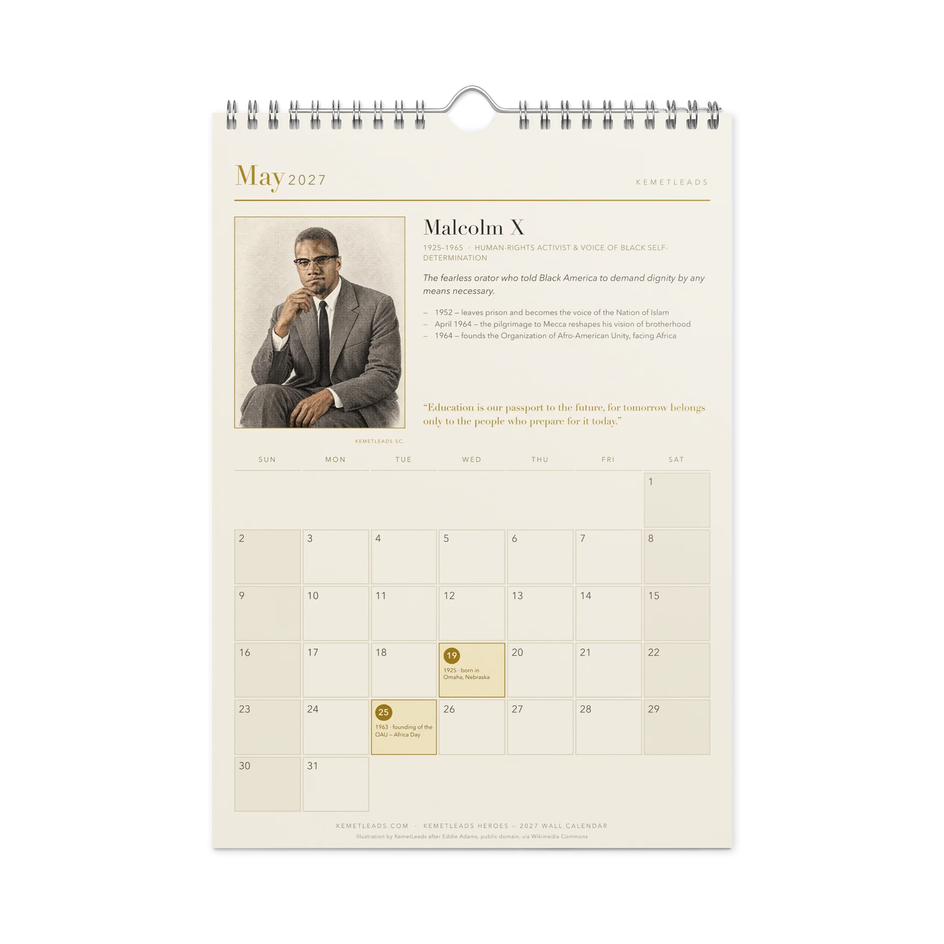 KemetLeads Heroes — 2027 Wall Calendar product image (10)