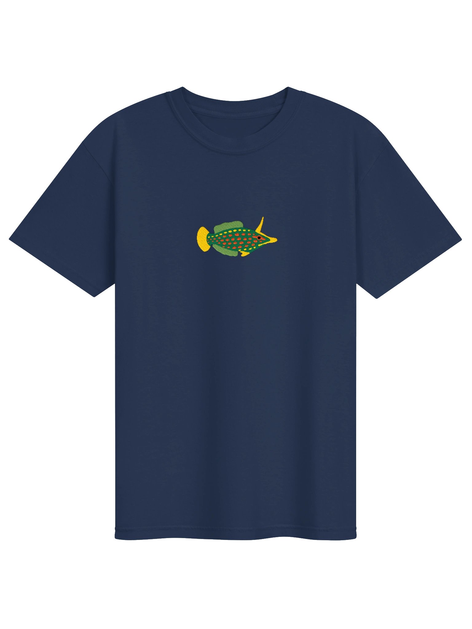 Orange-Spotted Filefish Embroidered Shirt | Reef Aquarium Fish Embroidery Tee | Saltwater Marine Fish Apparel product image (5)
