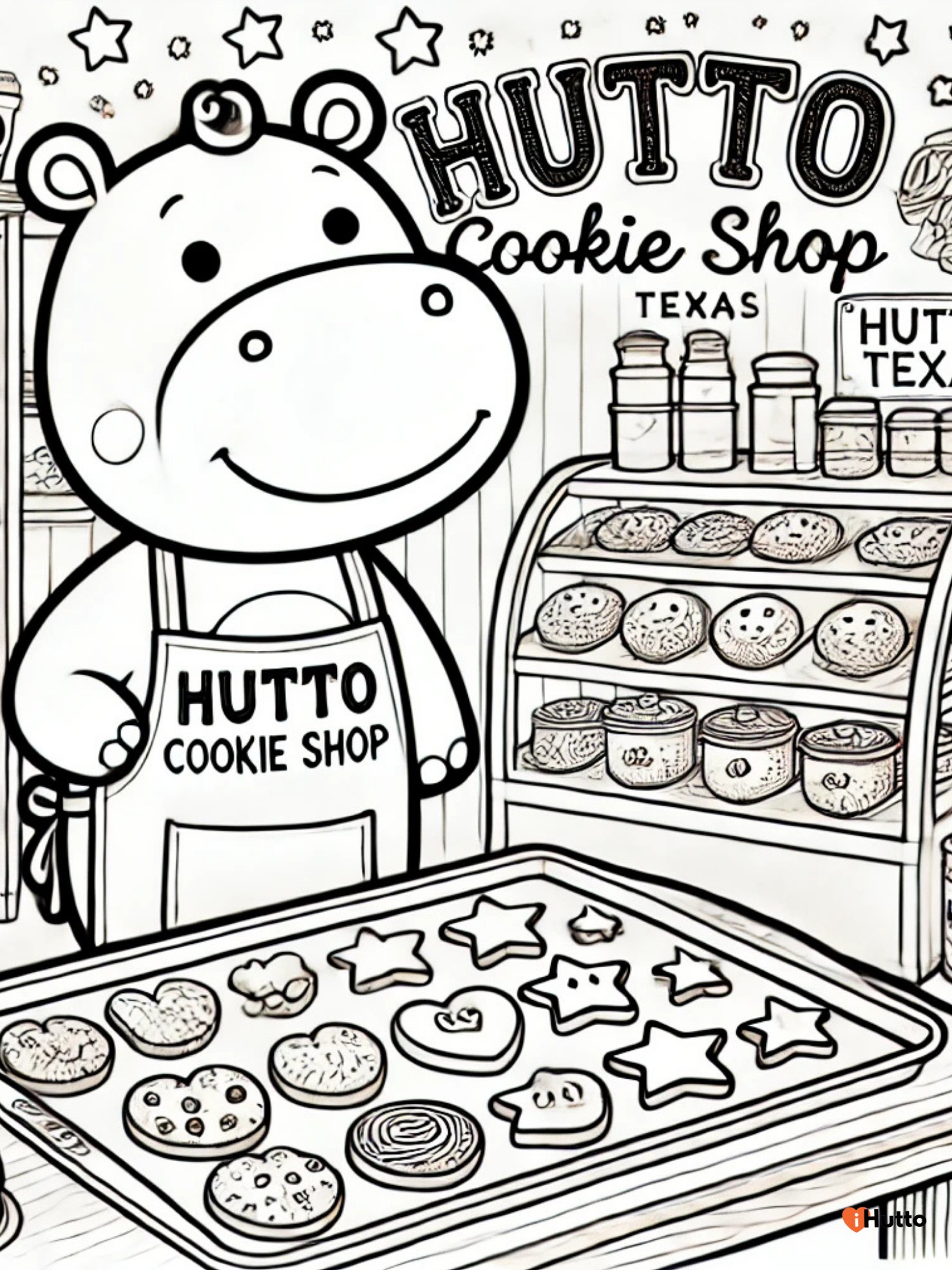 Hippos in Hutto Coloring Pages – Instant Download product image (5)