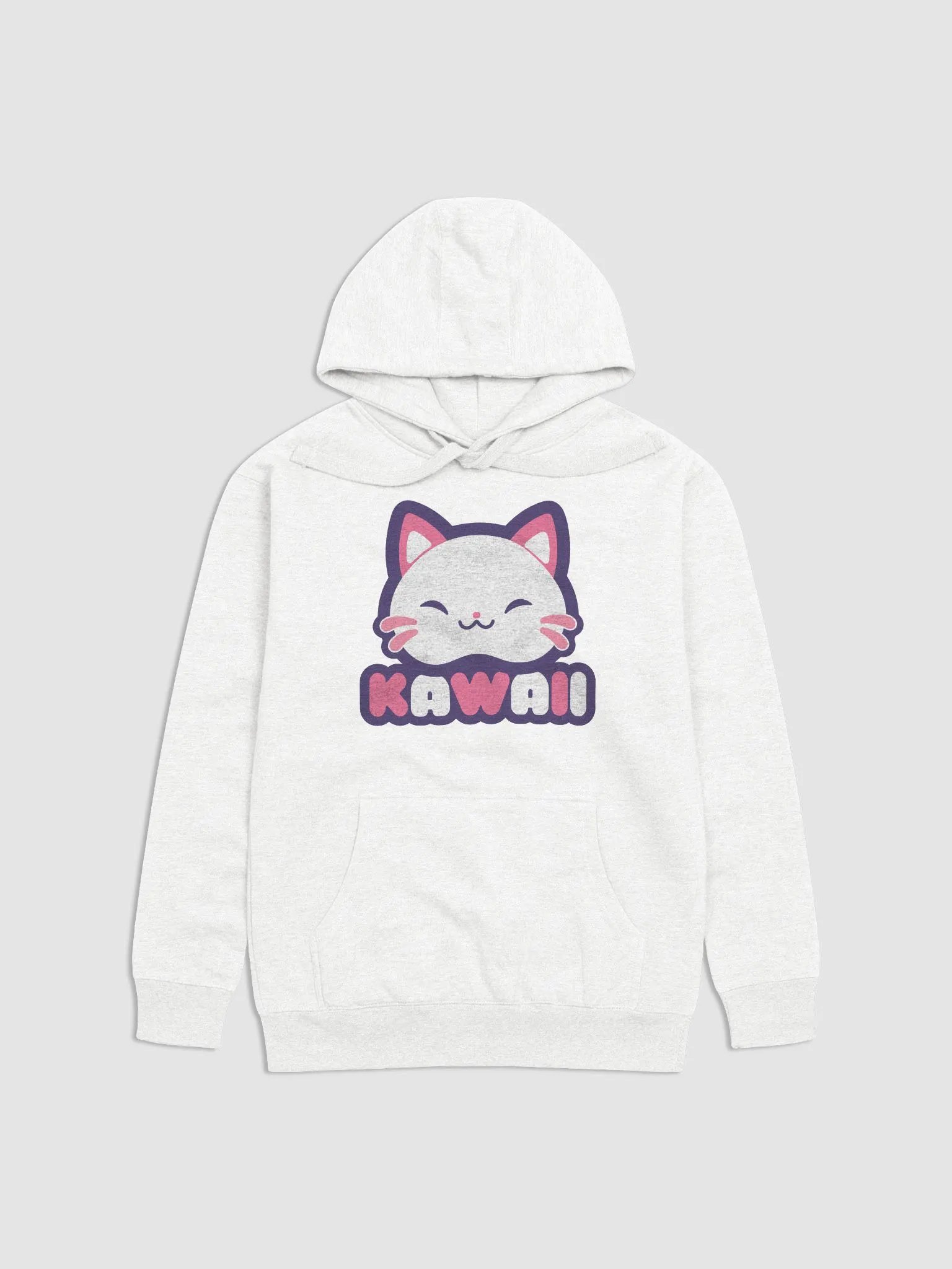 Kawaii Cat White Hoodie product image (3)