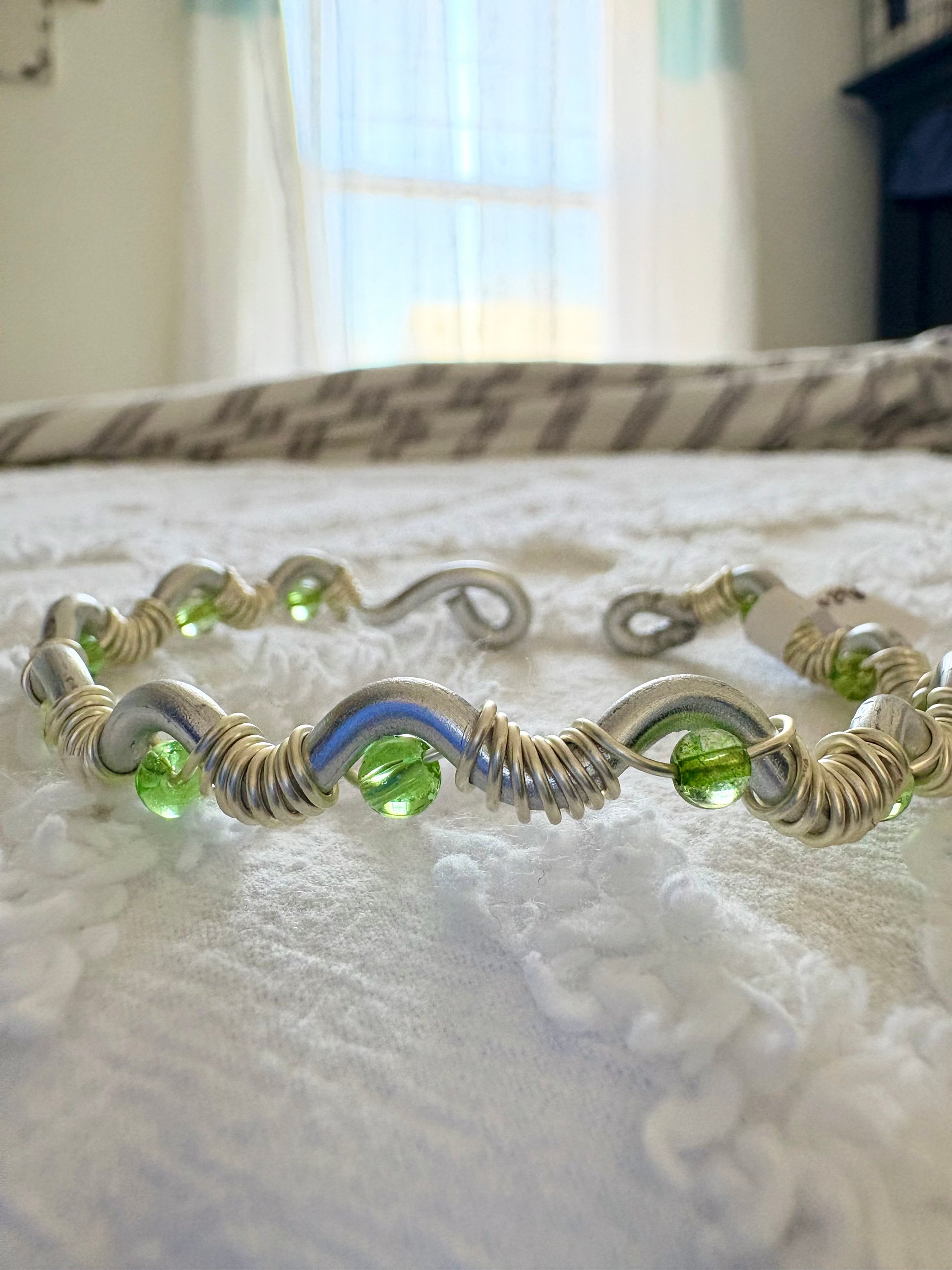 MFD-00298 | Steady Tide Adjustable Cuff Bracelet (Green) | by Monique Faella Designs™ product image (5)