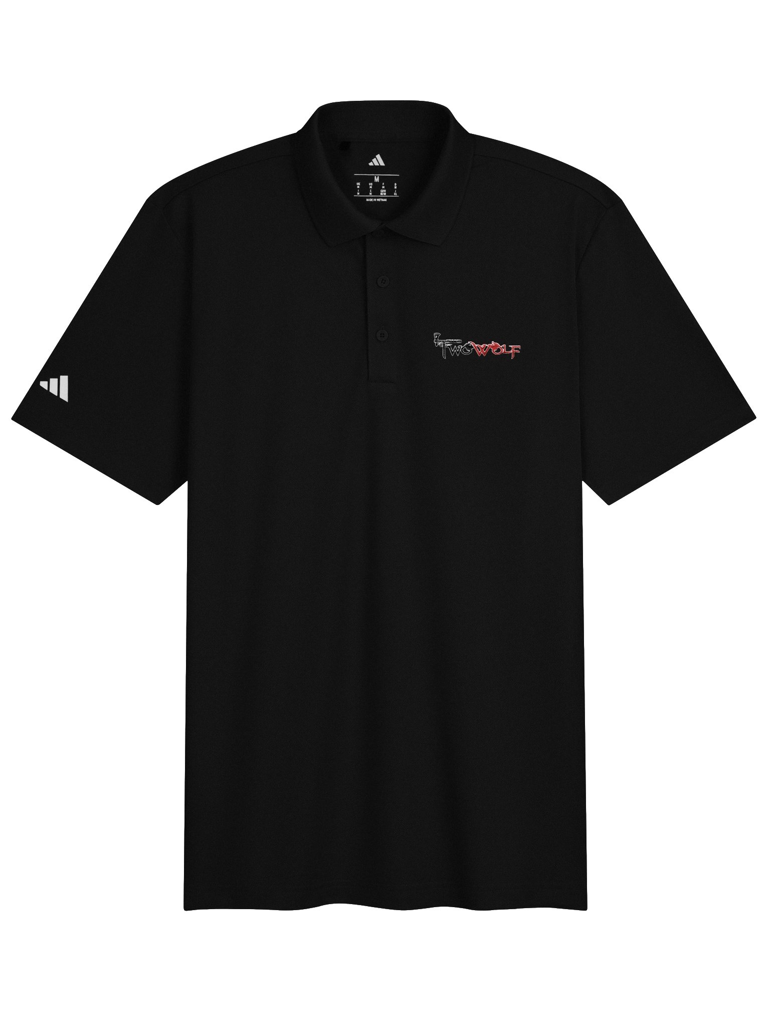 Adidas Emboridered Two Wolf logo golf shirt product image (1)