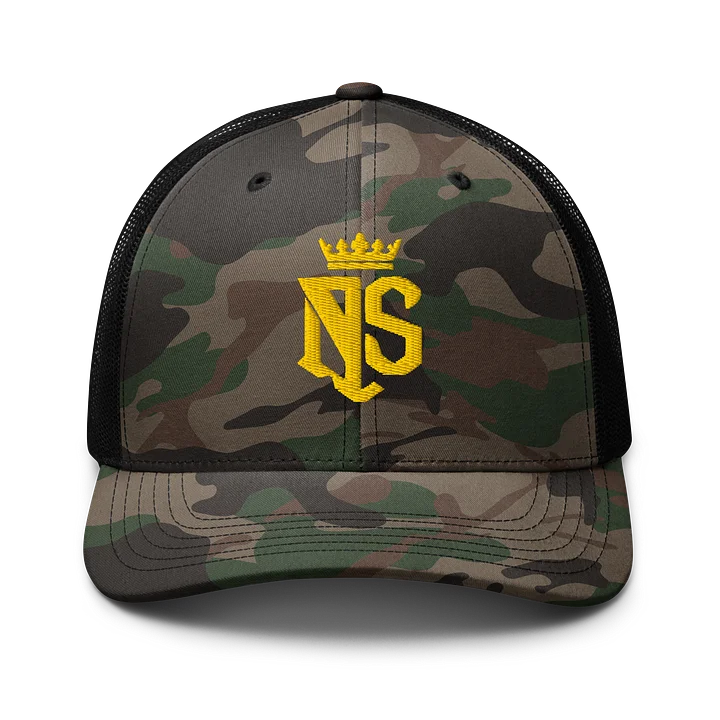 Royal Camo Crown Trucker Hat product image (1)