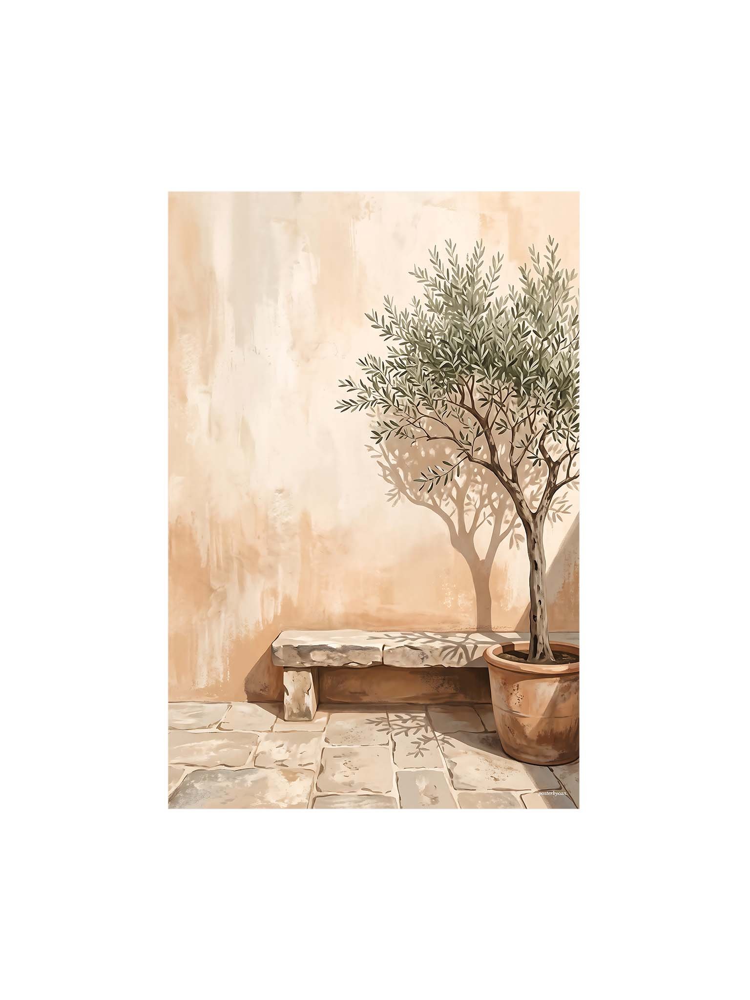 Quiet Courtyard - Mediterranean Modern Wall Art product image (1)