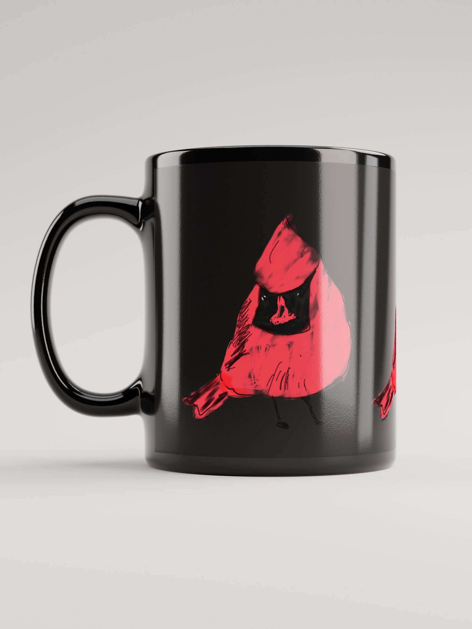 Shirley’s Cardinal Black Glossy Mug product image (12)