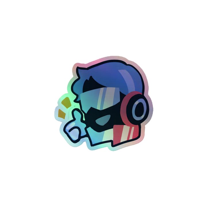 Spin Rhythm XD Jim Thumbs-up Holographic Sticker product image (1)